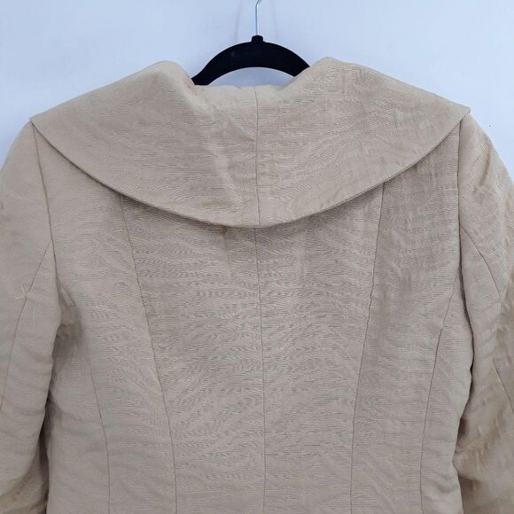 Vtg 80's Isabella Suits Blazer Large Lapel Tiger Textured Single Breasted Sz 8 - Picture 5 of 10